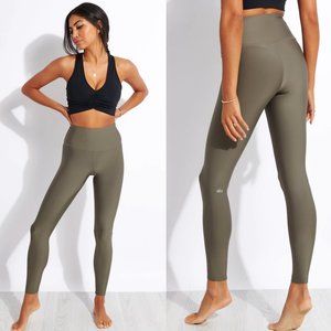 Alo Yoga High Waist Airlift Leggings Olive Branch Size XS